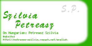 szilvia petreasz business card